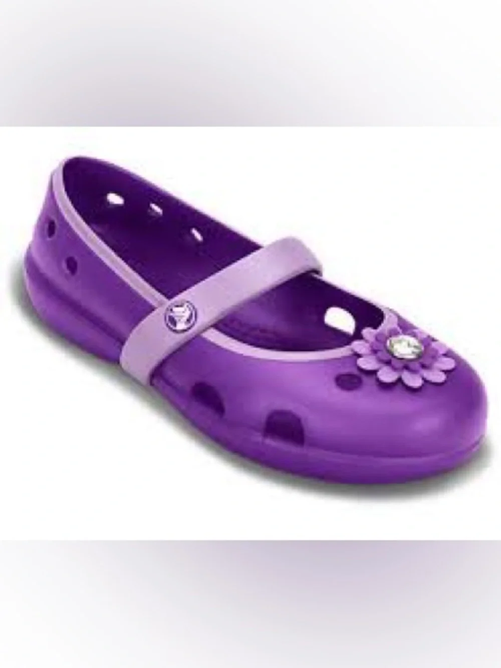 EUC Crocs Keeley Petal Charm Flat Mary Janes size 9